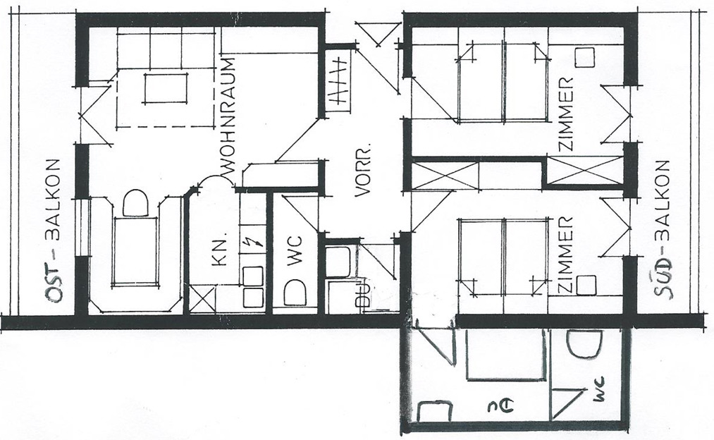 Layout Apartment Gratlspitz – Moahof in Alpbach